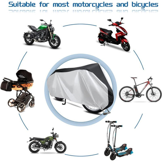 Motorcycle Cover Outdoor, Bicycle Scooter Waterproof Polyester Cover Resistant To Bird Droppings, Water, V1188-MS-227-2689