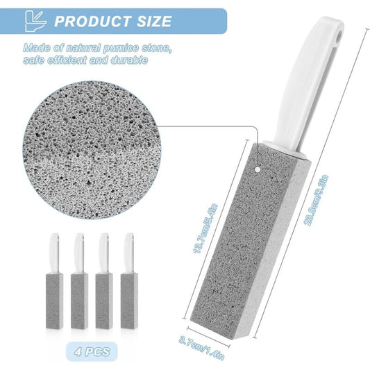 4 Pieces Cleaning Stone With Handle Cleaner, Pumice Stone Cleaning Brush, For Toilet, Kitchen, Bathroom, Pool V1188-MS-227-2690