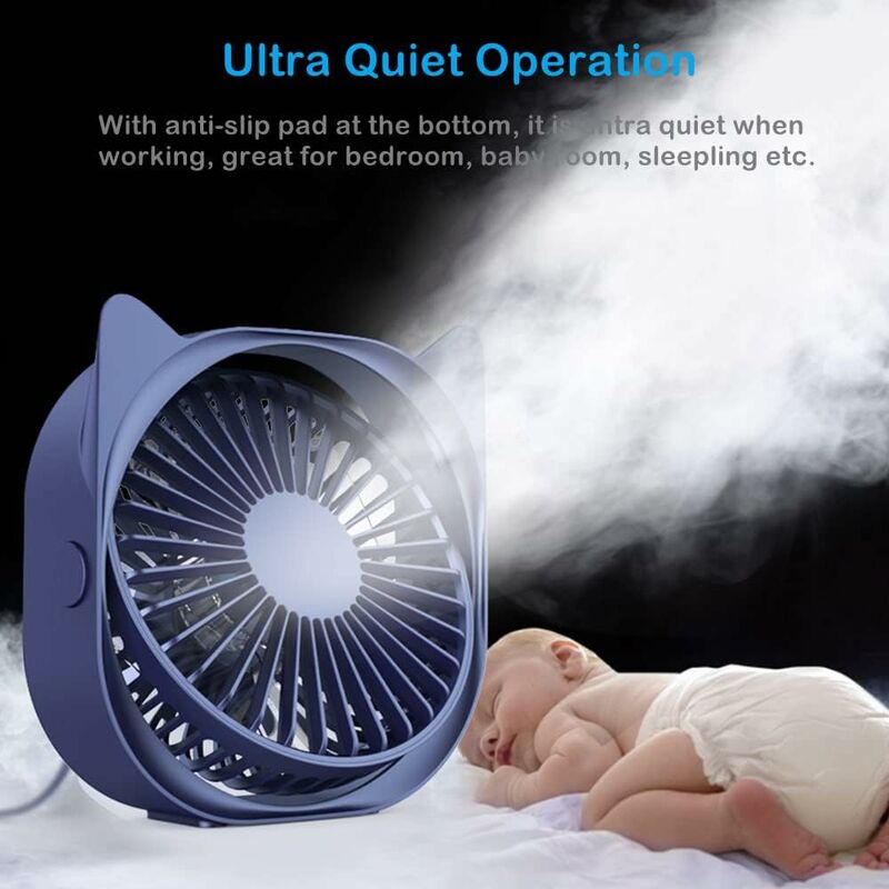Personal Desk Fans Small Quiet, 3 Wind Speeds, Small Portable Table Fans Fast Cooling For Office, Dorm ROom V1188-MS-227-2691