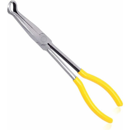 Long Reach Pipe Grip Pliers 11 Inch Ring Nose Pliers 3/5 Inch Diameter Pipe Pliers Offset Spark Plug Boot V1188-MS-227-2692