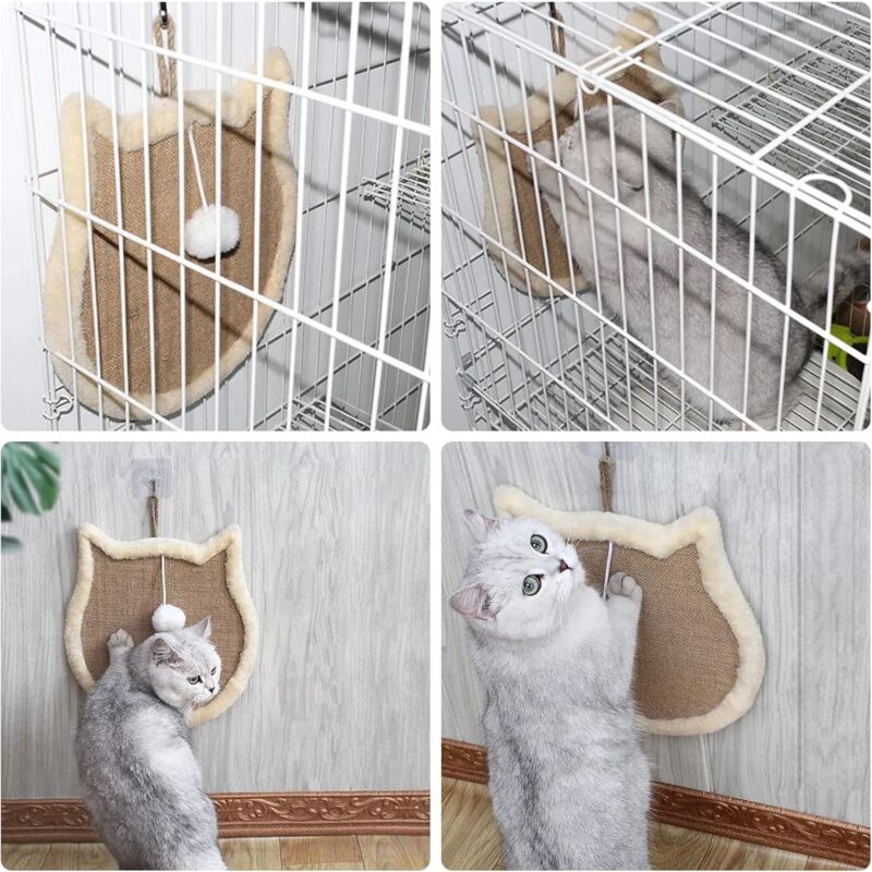 Cat Scratching Post, Cat Scratcher Cardboard Cat Scratcher Cardboard Cat Bowl Durable Cat Scratching Bed High V1188-MS-227-2694