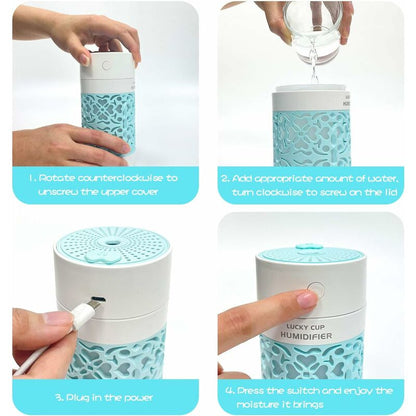 Baby Air Humidifier, 250Ml Mini Air Humidifier, Quiet Humidifier, Waterless Auto Shut-Off Function, Suitable V1188-MS-227-2695