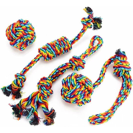 Dog Toys, ROpe Dog Toys, Chew Toys, Interactive Dog Toys, For Small/Medium Dogs (4 Pieces) V1188-MS-227-2698