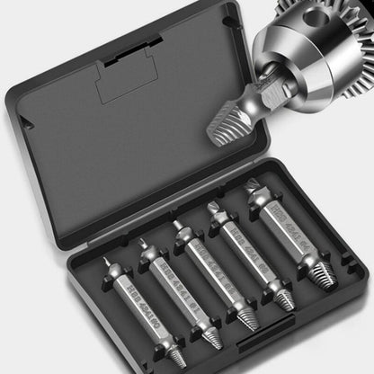 5 pcs Professional Screw Extractor Set, DAmaged Screw Extractor, High Speed Steel, For Defective Screws, V1188-MS-227-2699