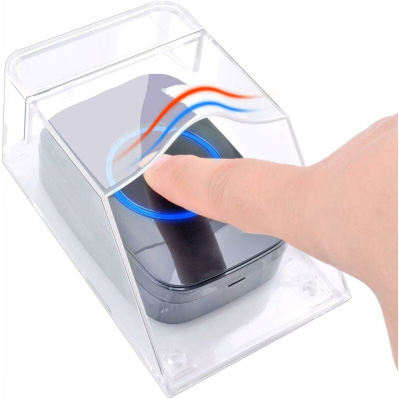 Transparent Protective Cover For Outdoor Doorbell, Waterproof, Wireless, Wall Mount - 11 X 6 X 5 Cm V1188-MS-227-2701