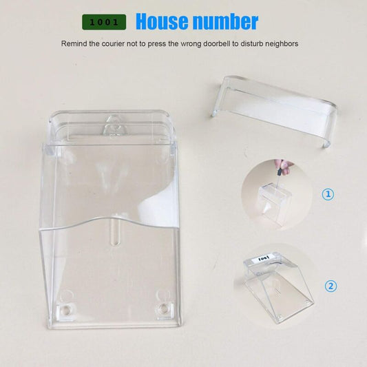 Transparent Protective Cover For Outdoor Doorbell, Waterproof, Wireless, Wall Mount - 11 X 6 X 5 Cm V1188-MS-227-2701