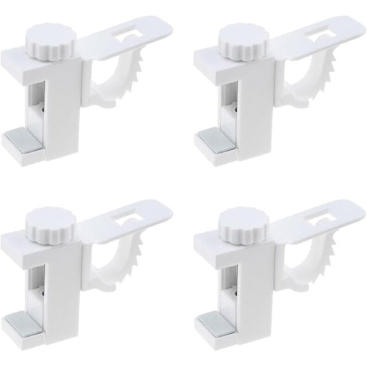 4 pcs Curtain Holder Clip Bracket, Adjustable Crossbar Curtain ROd Towel Storage Hook V1188-MS-227-2706