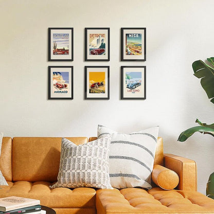 3 pcs Set Photo Frames 21X29.7Cm, A4 Black Frame, Can Be Placed Or Hung On The Wall High Quality Wooden Photo V1188-MS-227-2708