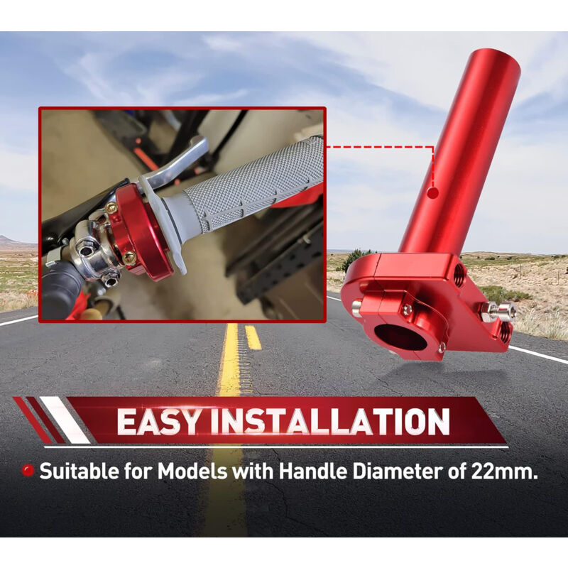 7/8" 22Mm Twist Throttle Grip With Handlebar Clamp Replacement For 50Cc 70Cc 90Cc 110Cc 125Cc Sport Motocross V1188-MS-227-2713