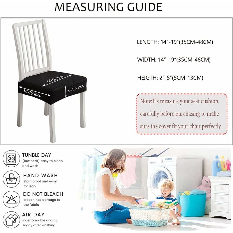 Diamond Lattice Waterproof Seat Covers For Dining ROom Chairs, Stretch Kitchen Chair Covers For Dining ROom, V1188-MS-227-2722