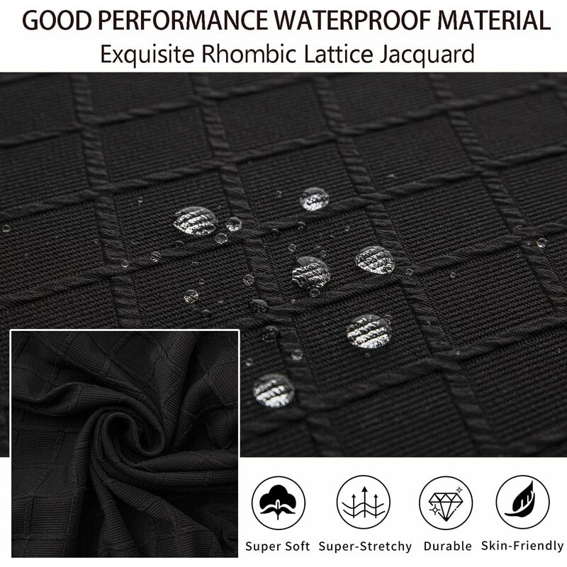Diamond Lattice Waterproof Seat Covers For Dining ROom Chairs, Stretch Kitchen Chair Covers For Dining ROom, V1188-MS-227-2722
