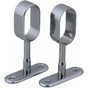 2 pcs 16Mm Silver Plated Zinc Alloy Oval Wardrobe Brackets V1188-MS-227-2727