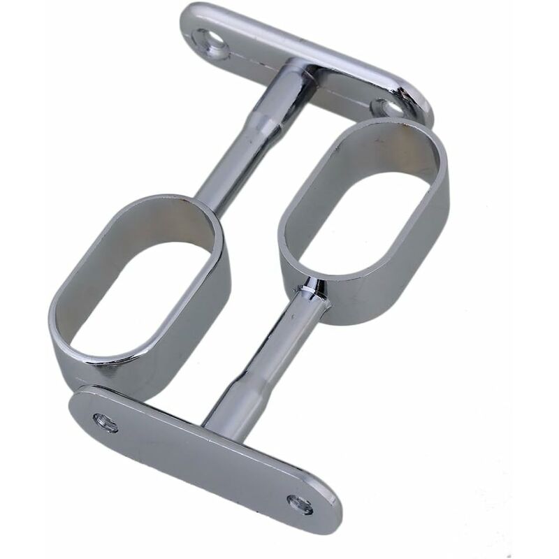 2 pcs 16Mm Silver Plated Zinc Alloy Oval Wardrobe Brackets V1188-MS-227-2727
