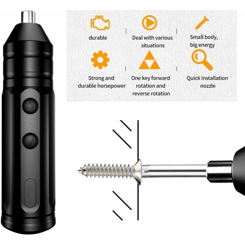 Cordless Electric Screwdriver Kit 250Rpm Mini Drill Usb Rechargeable Portable Auto Repair Tool Kit With Usb V1188-MS-227-2728