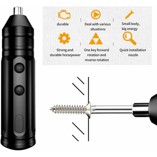 Cordless Electric Screwdriver Kit 250Rpm Mini Drill Usb Rechargeable Portable Auto Repair Tool Kit With Usb V1188-MS-227-2728