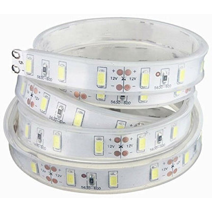 5M 5630 Smd LED Silicone Strip Light Cool White Waterproof 12V V1188-MS-227-2730