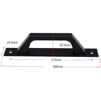 19.6Cm Wooden Handle Barn Door Pull Sliding Door Handle Carbon Steel (D Black) V1188-MS-227-2733