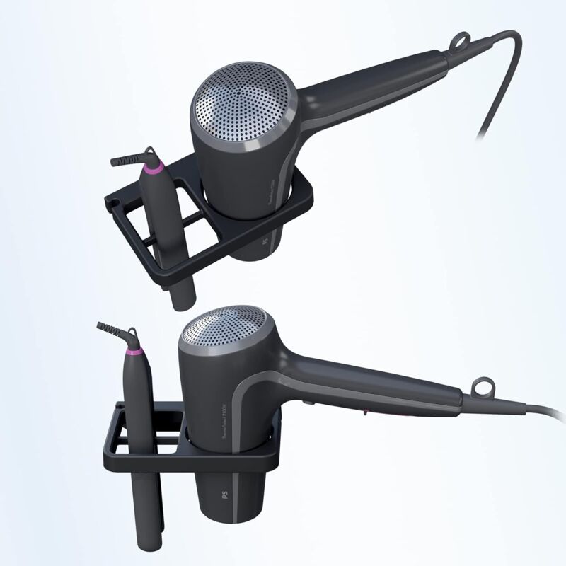 Hair Dryer & Hair Straightener Holders, Universal Wall Mount Organizer Accessories V1188-MS-227-2741