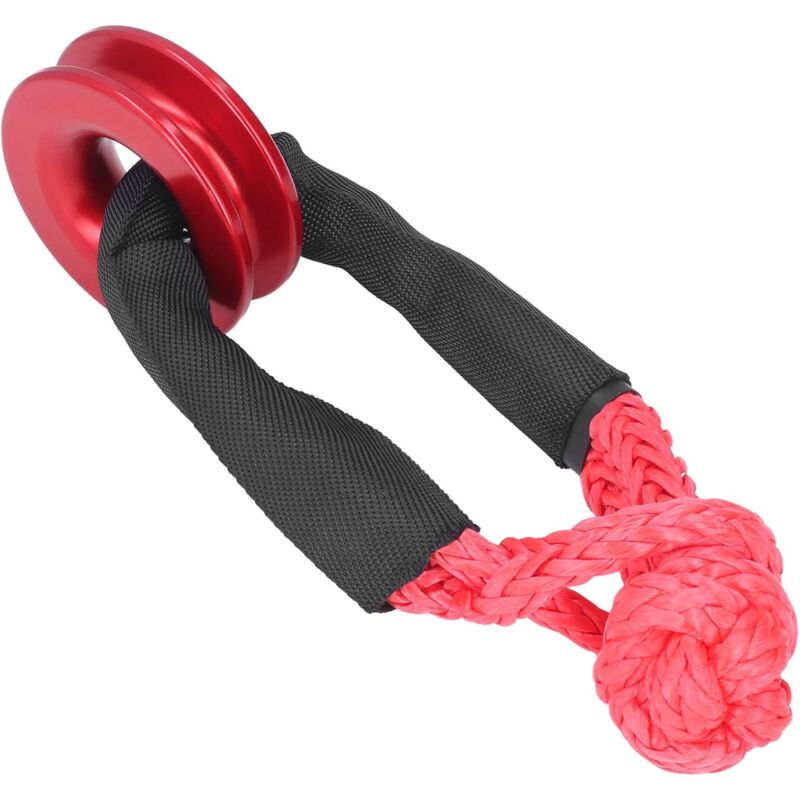 Recovery Ring Set, Safe Synthetic Soft Shackle ROpe High Strength Anti-Rust For Atv For Truck For Car(Red) V1188-MS-227-2743