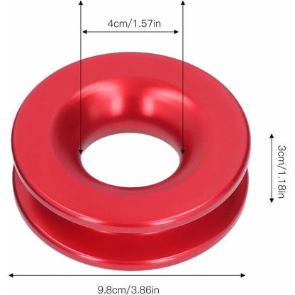 Recovery Ring Set, Safe Synthetic Soft Shackle ROpe High Strength Anti-Rust For Atv For Truck For Car(Red) V1188-MS-227-2743