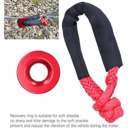 Recovery Ring Set, Safe Synthetic Soft Shackle ROpe High Strength Anti-Rust For Atv For Truck For Car(Red) V1188-MS-227-2743