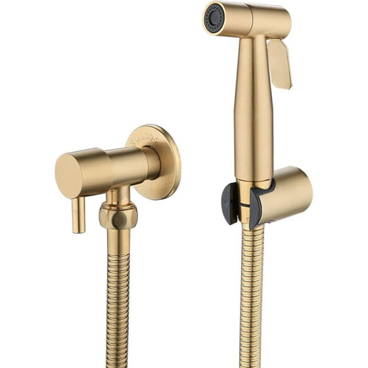 Stainless Steel Toilet Bidet Shattaf Faucet Sprayer, Bidet Sprayer Kit (Gold) V1188-MS-227-2744