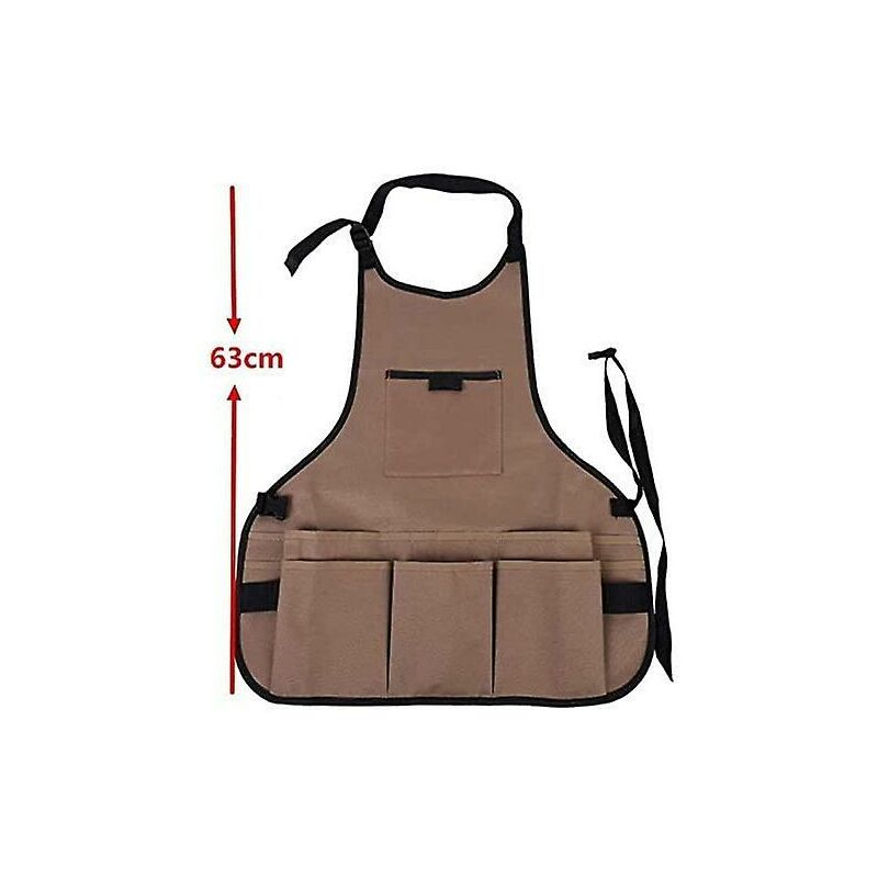 Women'S Gardening Apron With 14 Pockets 600D Oxford Work Apron Adjustable Protective Apron For Gardening V1188-MS-227-2746