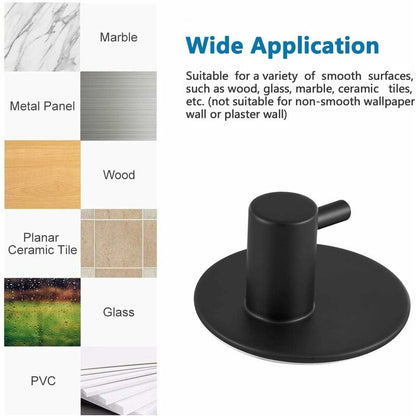 Stainless Steel Bathroom Wall Hooks, Self Adhesive Towel Holder For Kitchen, Living ROom And Office, V1188-MS-227-2750