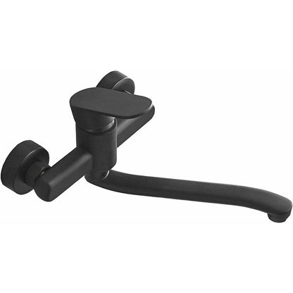 Single Handle Kitchen Faucet Wall Mounted High Quality Brass Body Black Projection 200Mm(G1/2) V1188-MS-227-2759