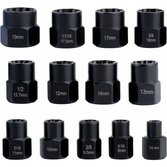 Socket Sets, Nut Extractor, DAmaged Bolt Extractor Socket (13 pcs) V1188-MS-227-2763