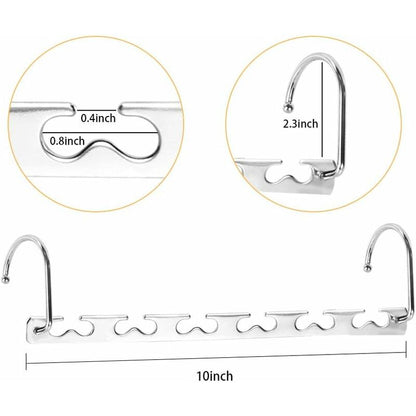 Space Saving Hangers, Magic Metal Hangers Stainless Steel Non-Slip, Multifunctional Space Saving Hanger V1188-MS-227-2764