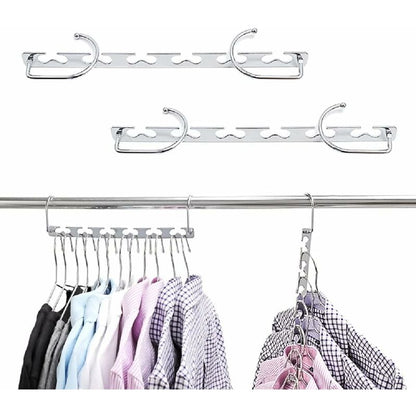 Space Saving Hangers, Magic Metal Hangers Stainless Steel Non-Slip, Multifunctional Space Saving Hanger V1188-MS-227-2764