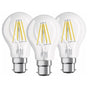 Pack Of 3 Standard LED Filament Bulbs - B22 Base - 6W Equivalent To 60W - Warm White 2700K [Energy Class E] V1188-MS-227-2767