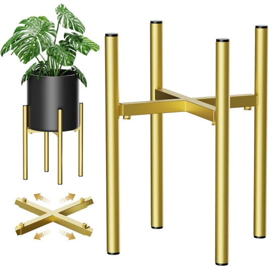 Plant Stand, Simple Style Metal Plant Shelf, Indoor And Outdoor Flower Pot Holder Adjustable Width For V1188-MS-227-2768