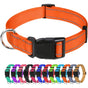 Dog Collar, Classic Adjustable Reflective Nylon Collar Suitable For Medium Dogs, Orange, 2.5Cm Width V1188-MS-227-2770