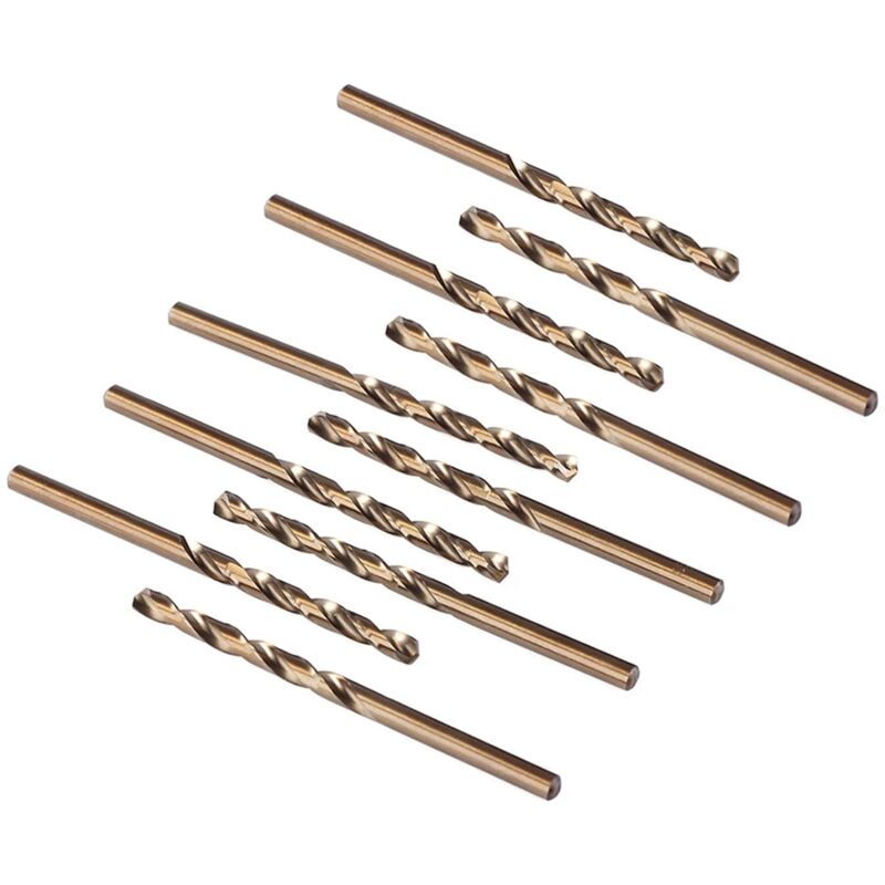 10 pcs M35 Hss Cobalt Drill Bit Set, Steel Twist Drill Bit, Drill Diameter 0.8Mm V1188-MS-227-2771