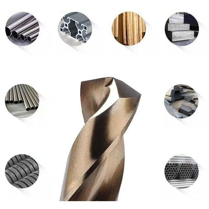 10 pcs M35 Hss Cobalt Drill Bit Set, Steel Twist Drill Bit, Drill Diameter 0.8Mm V1188-MS-227-2771