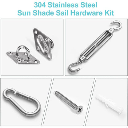 M6 Shade Sail Fixing Kit, Stainless Steel Sun Shade Sail Fixing Kit For Triangle And Square, Rectangle, Sun V1188-MS-227-2774
