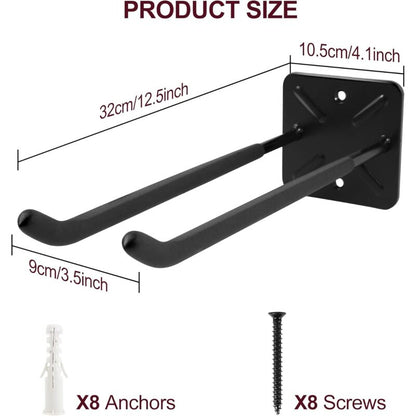 Garage Hooks, Wall Mounted Coat Rack, Shed Organizer, Heavy Duty Tool Organizer, Garage Storage Utility Hooks V1188-MS-227-2775