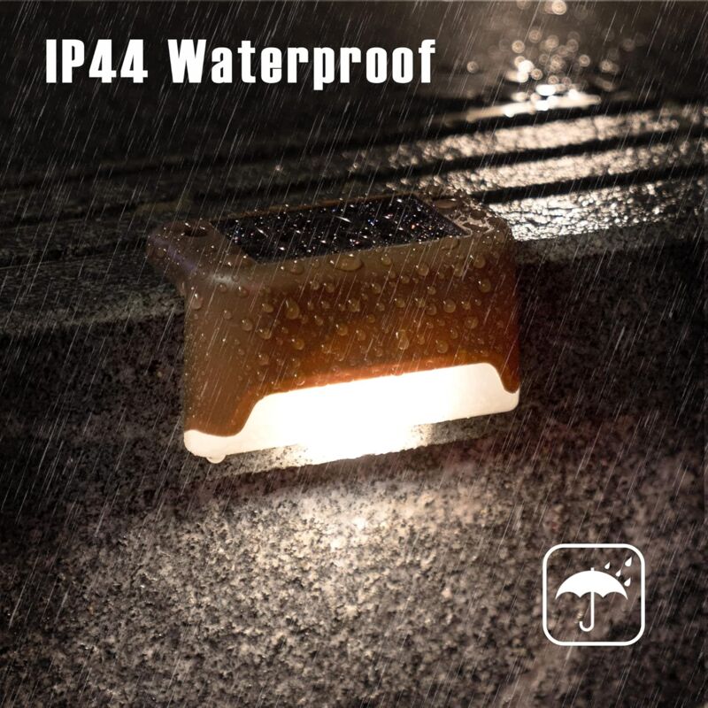 12 Pack Solar Lights Waterproof Solar Powered Lights For Deck, Stairs, Fence, Yard, Patio And Driveway (Warm V1188-MS-227-2777