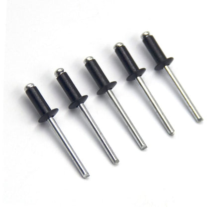100 pcs 4.8 X 12Mm Aluminum Blind Rivets, Open End Rivets, Pop Rivets, Pack Of 100 (Black) V1188-MS-227-2786