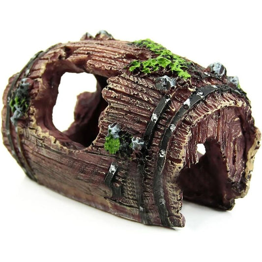 Resin Fish Tank Non-Toxic Ornament Broken Barrel Cave Landscaping Decoration V1188-MS-227-2789