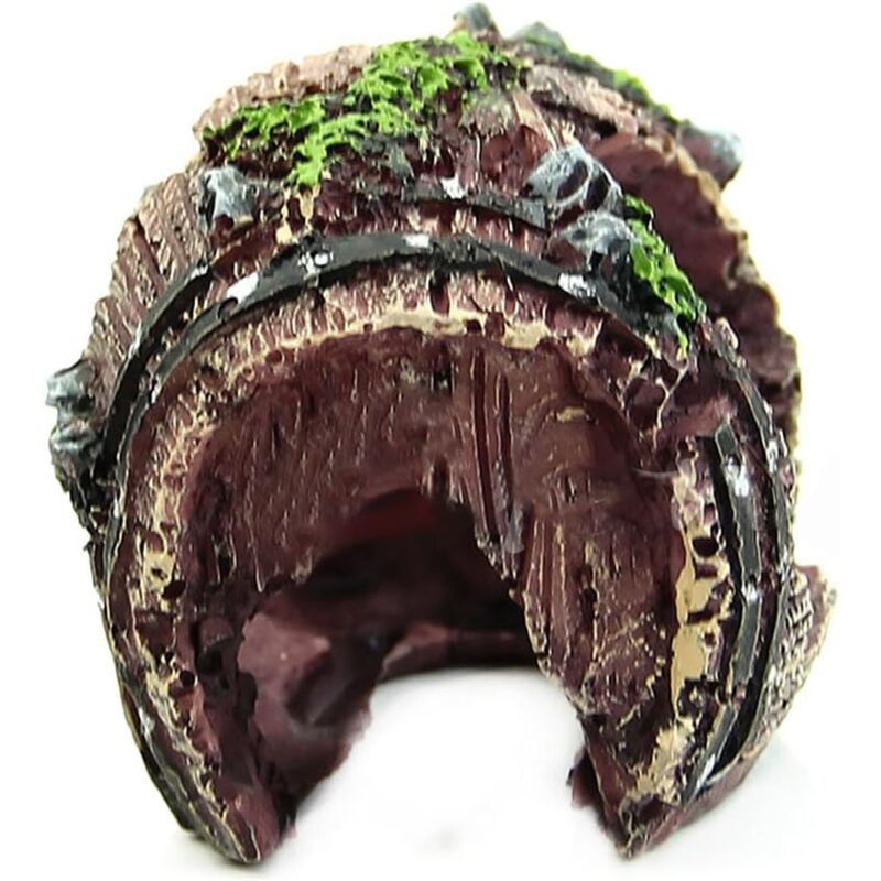 Resin Fish Tank Non-Toxic Ornament Broken Barrel Cave Landscaping Decoration V1188-MS-227-2789