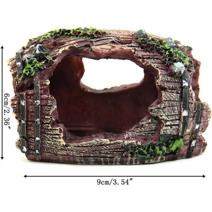 Resin Fish Tank Non-Toxic Ornament Broken Barrel Cave Landscaping Decoration V1188-MS-227-2789