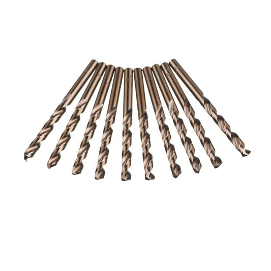 10 pcs M35 Hss Cobalt Gold Twist Drill Bits Metric High Speed Steel 6Mm X 93Mm For Drilling Stainless Steel V1188-MS-227-2792