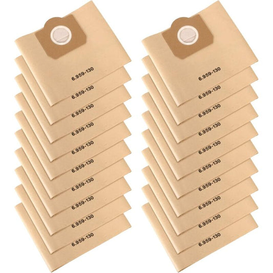 Vacuum Cleaner Bags, 20 Pack Upright Vacuum Cleaner Bags, Paper Filter Bags, For Karcher 6.959-130.0 V1188-MS-227-2795