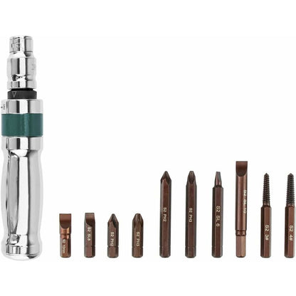 Impact Screwdriver Set, Impact Driver + Adapter + Bits, 12 Pieces, 1/2" V1188-MS-227-2796