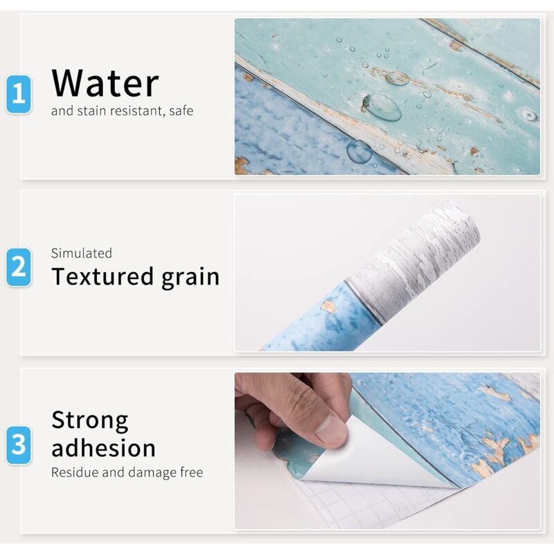 Self Adhesive Vinyl Wallpaper For Furniture Countertop Wood Grain Pattern Decorative Sticker,0.45*6M V1188-MS-227-2797