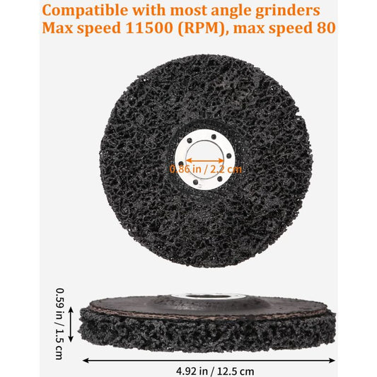5 pcs Grinding Disc, 125 X 22 Mm, Abrasive Disc For Angle Grinder, Csd Abrasive Cleaning Disc Coarse Cleaning V1188-MS-227-2804