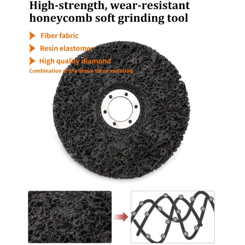 5 pcs Grinding Disc, 125 X 22 Mm, Abrasive Disc For Angle Grinder, Csd Abrasive Cleaning Disc Coarse Cleaning V1188-MS-227-2804